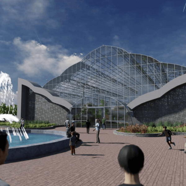 Innovative glasshouse building
